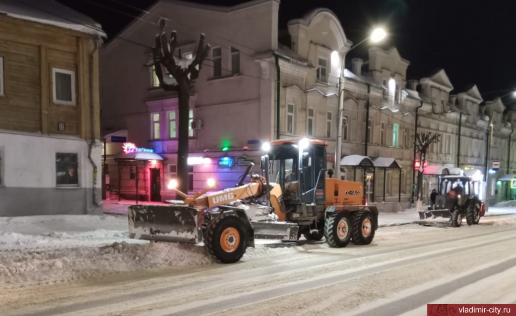 За сутки с улиц Владимира вывезено более 3000 кубометров снега